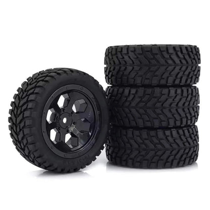 RC Model Wheels Tyres 12mm Hub 75mm x 32mm 46g 4pcs Set Car Truck