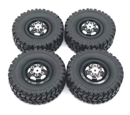 RC Model Wheels Tyres 5mm Hub 68mm x 24mm 50g ALLOY 4pcs Set Car Truck MN82