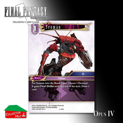 Final Fantasy Trading Card Game OPUS IV 4 FOIL CARDS You Choose