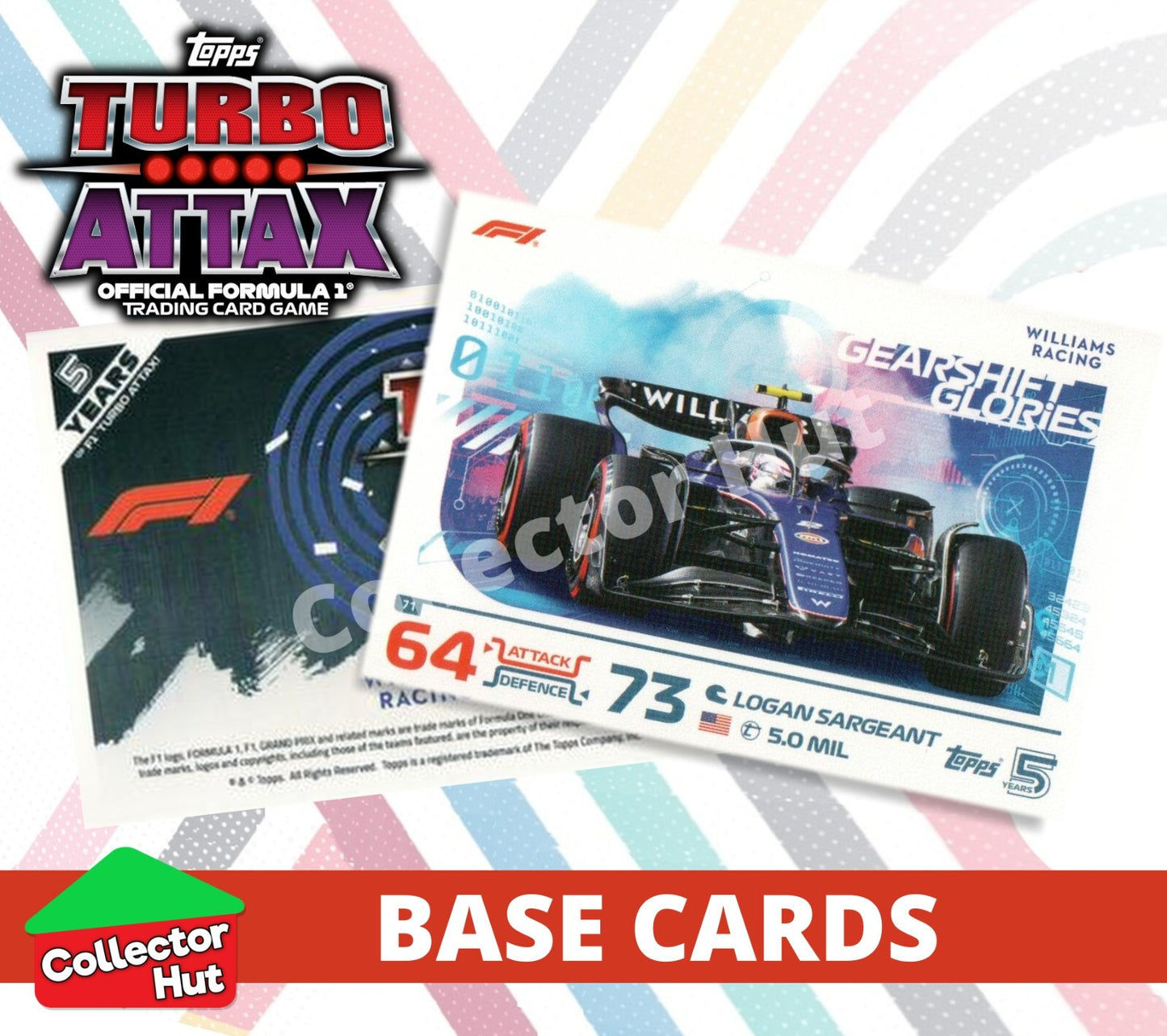 Topps Turbo Attax Formula 1 F1 2024 #1-166 Base Cards YOU CHOOSE