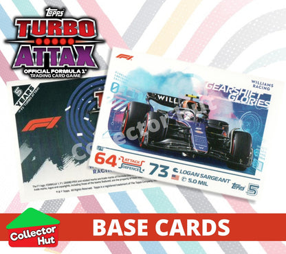 Topps Turbo Attax Formula 1 F1 2024 #1-166 Base Cards YOU CHOOSE
