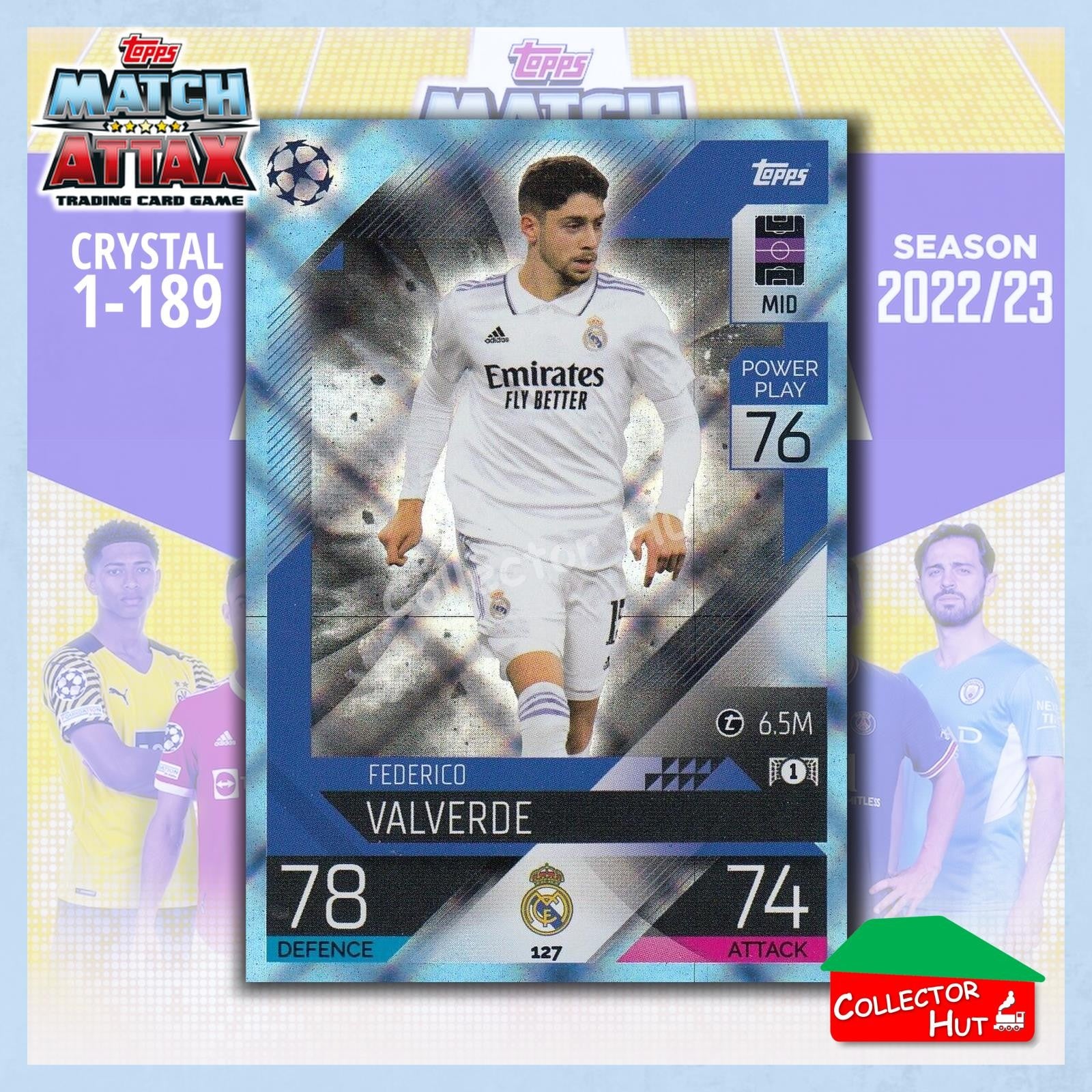 Topps Match Attax Europa Champions League 2022/23 Crystal Parallel Cards 1-189