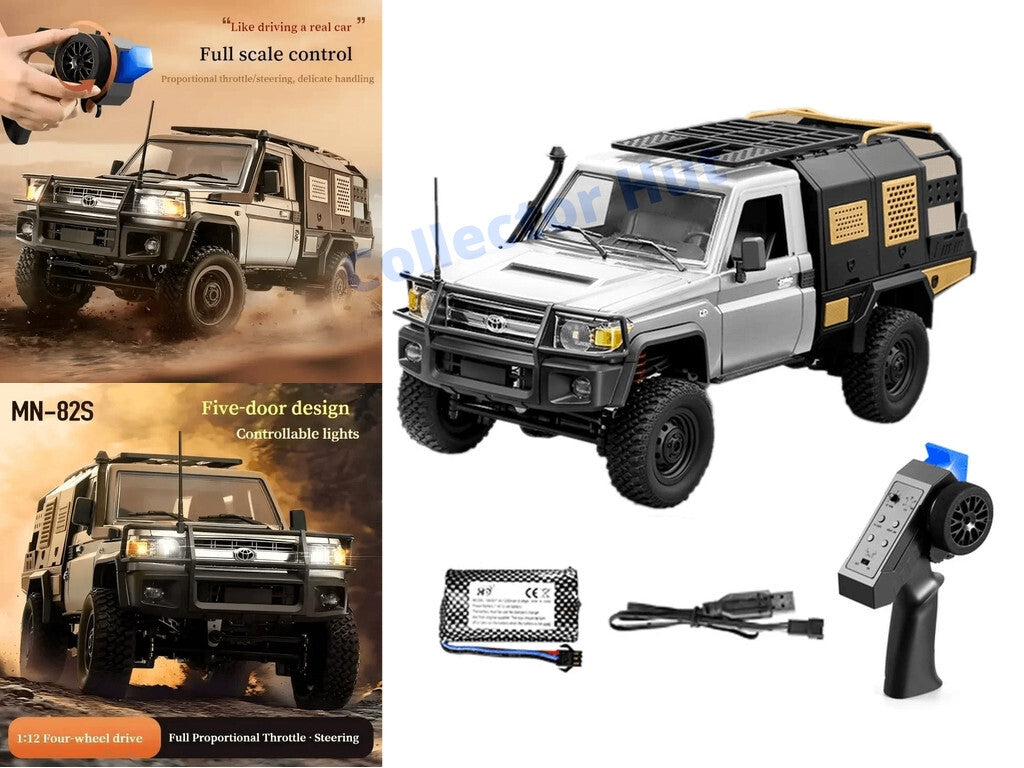 MN82 RC Pickup Truck Classic Toyota LC79 Rock Crawler 4WD 1:12 Scale Upgradable