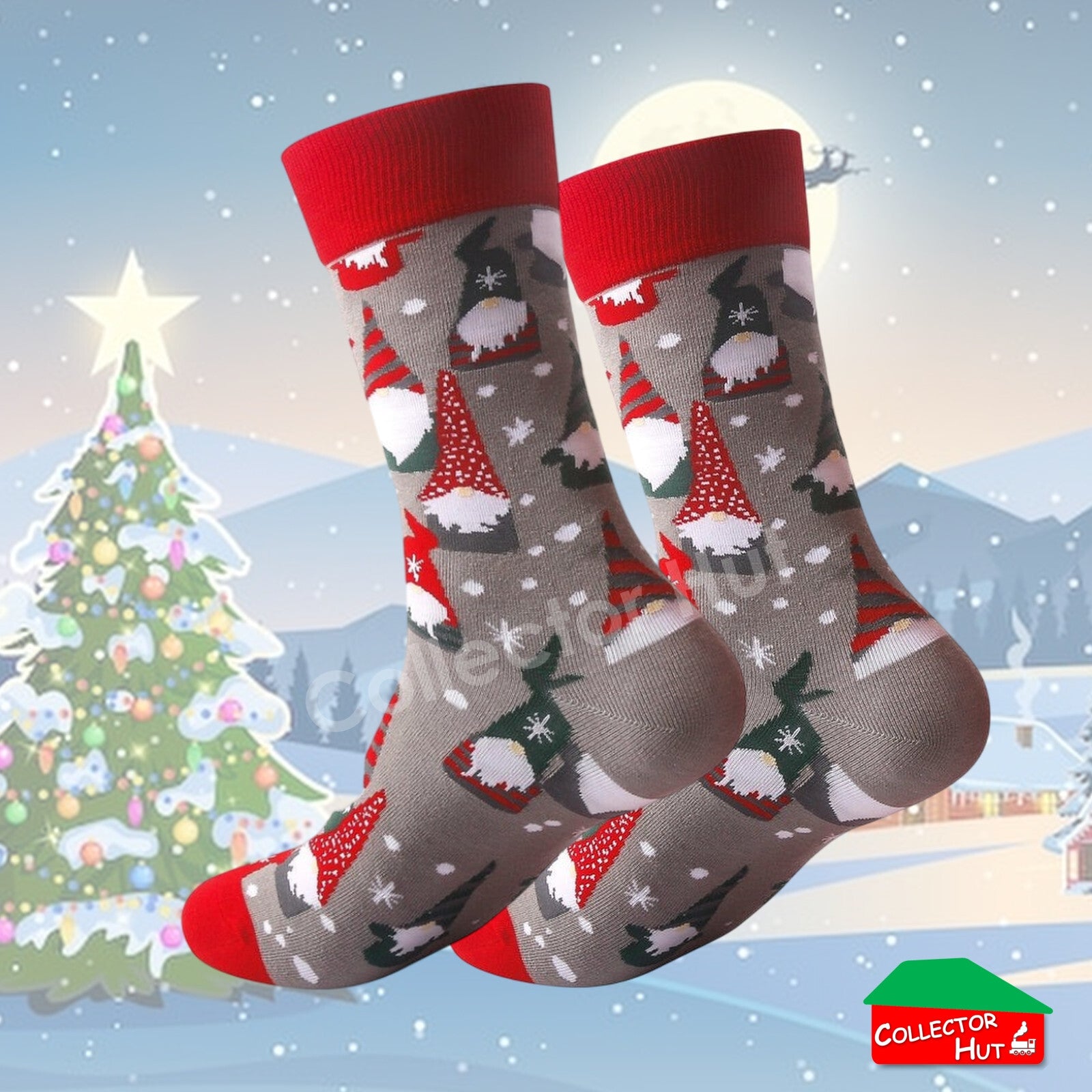 CHRISTMAS SOCKS Cotton Blend Anti-Odor Unisex Crew Socks CUSTOM Gift Set
