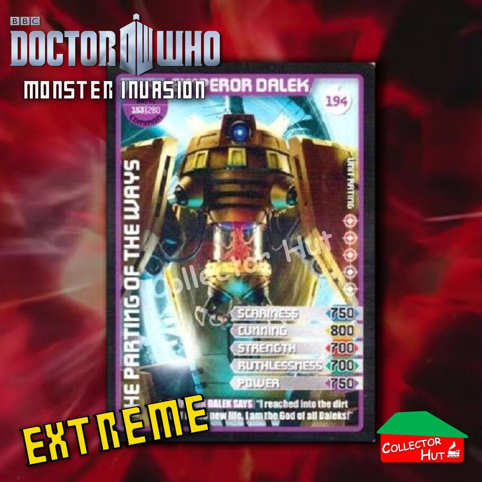 DOCTOR WHO Monster Invasion EXTREME Cards 166-344 New Fresh & Sleeved YOU CHOOSE