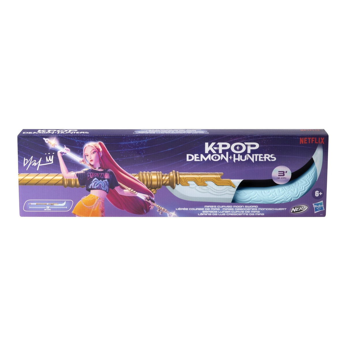 Nerf K-Pop Demon Hunters Mira's Curved Moon Sword Dress Up Costume Accessory