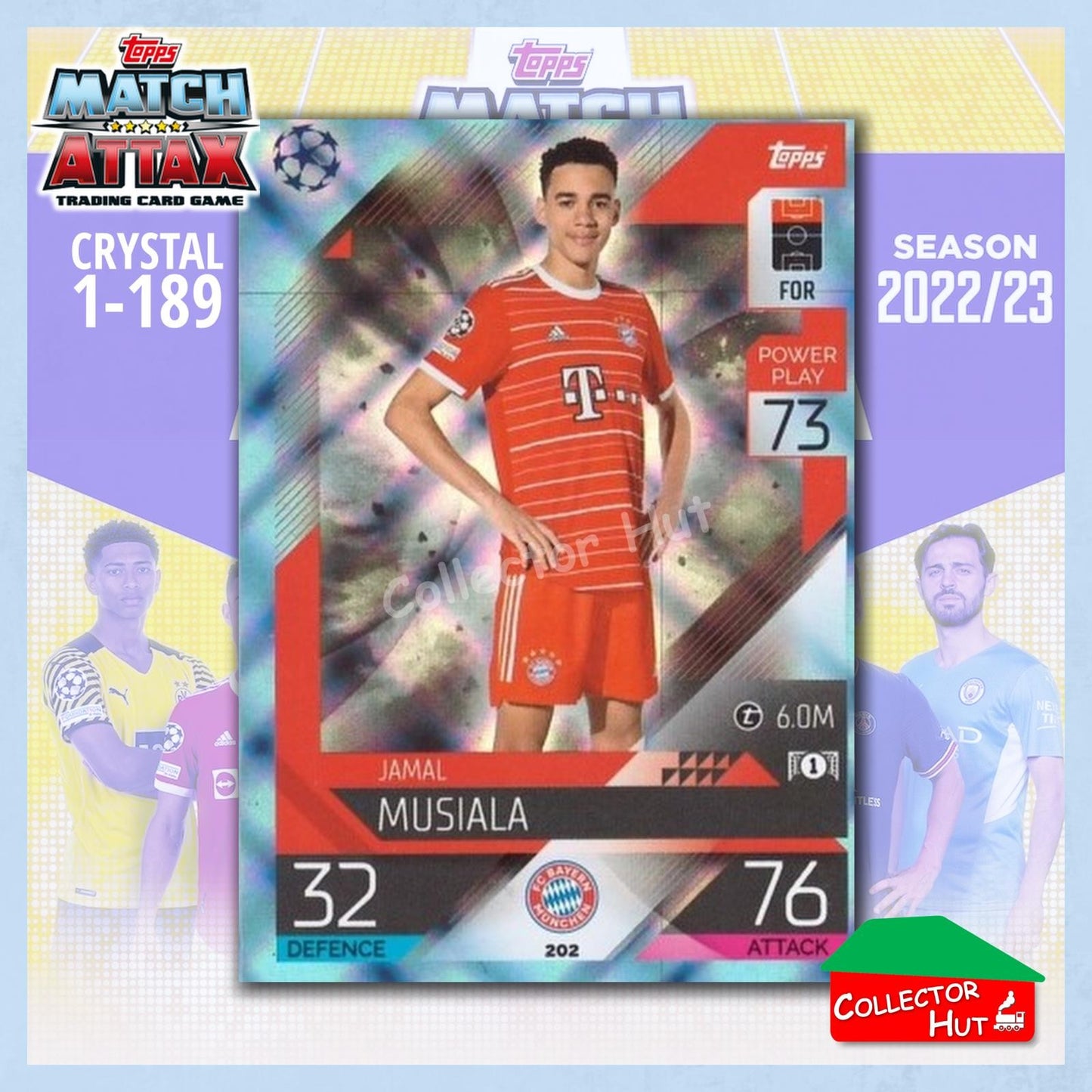 Topps Match Attax Europa Champions League 2022/23 Crystal Parallel Cards 190-387