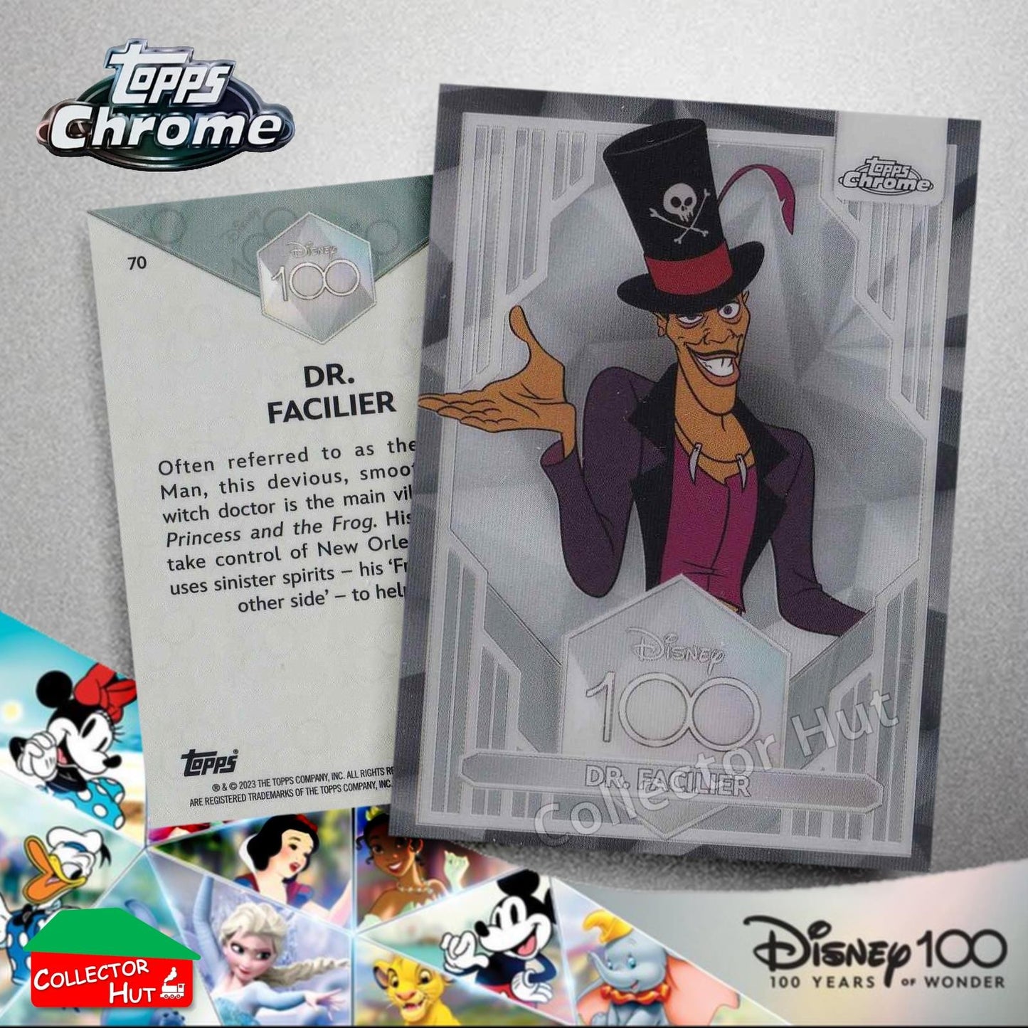 Disney 100 Topps Chrome 2023 Base Cards 1-100 Pick Singles to Complete Your Set