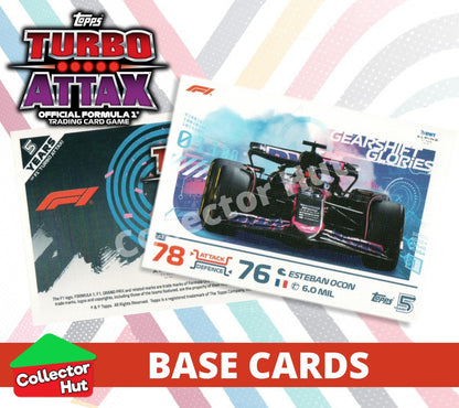 Topps Turbo Attax Formula 1 F1 2024 #1-166 Base Cards YOU CHOOSE