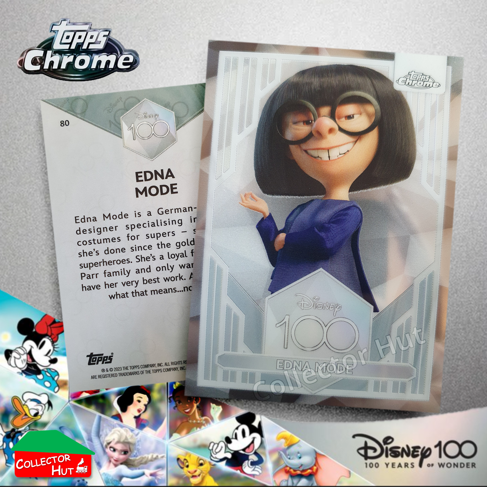 Disney 100 Topps Chrome 2023 Base Cards 1-100 Pick Singles to Complete Your Set