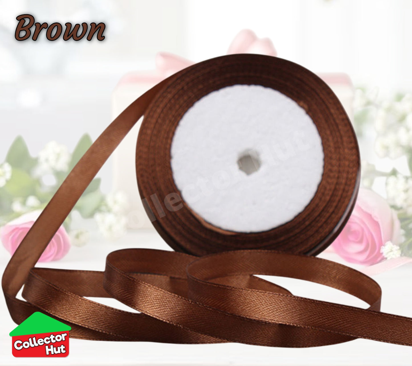 Satin Ribbon Roll Double Sided 23m Various Colours Sizes 10mm 15mm Widths