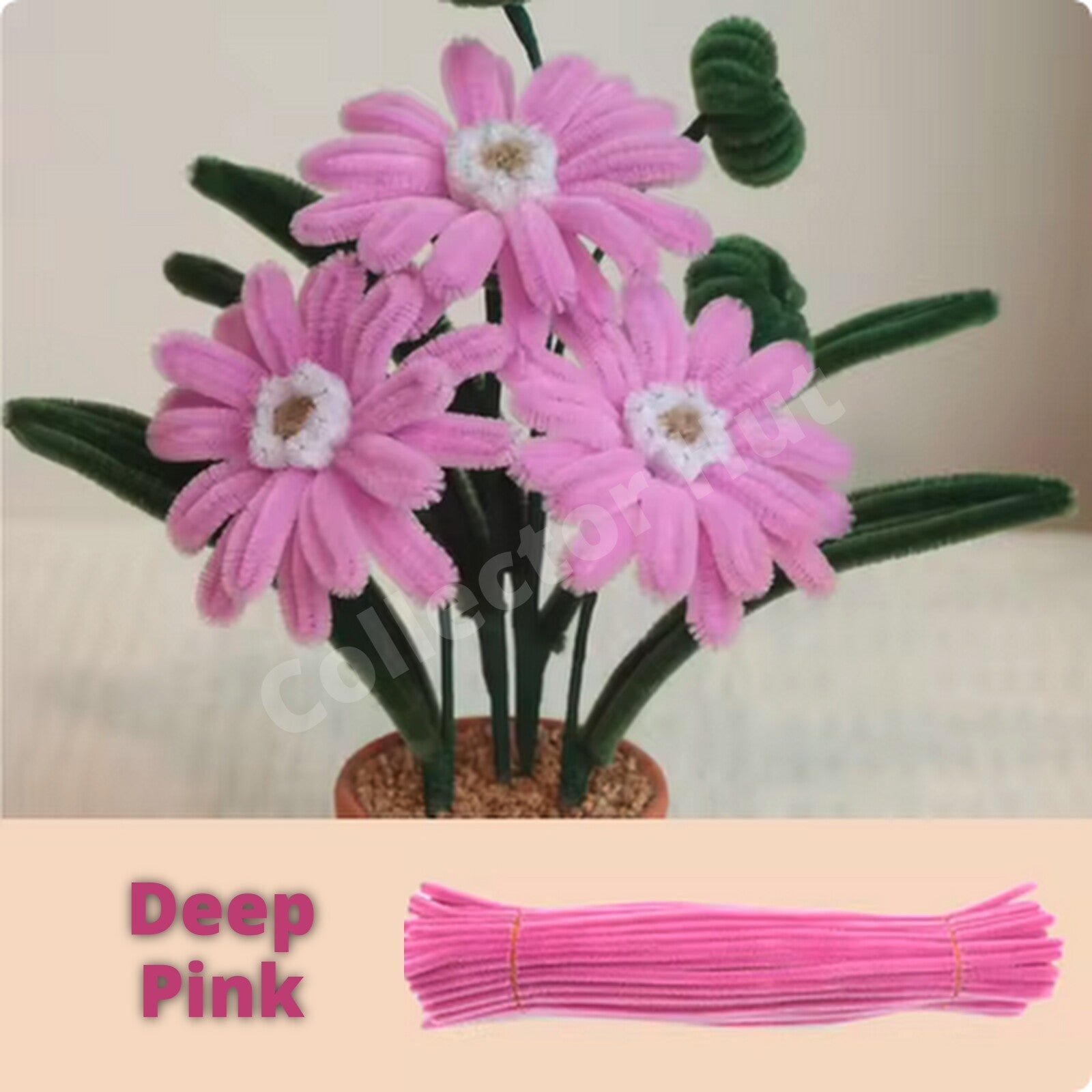 Chenille Craft Stems Pipe Cleaners 20pcs 30cm x 6mm Long Flexible Craft Supplies
