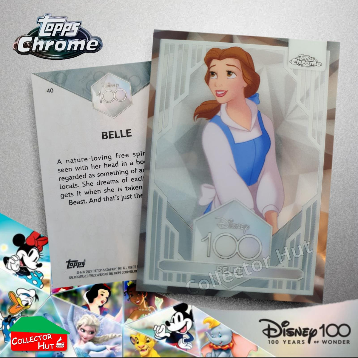Disney 100 Topps Chrome 2023 Base Cards 1-100 Pick Singles to Complete Your Set