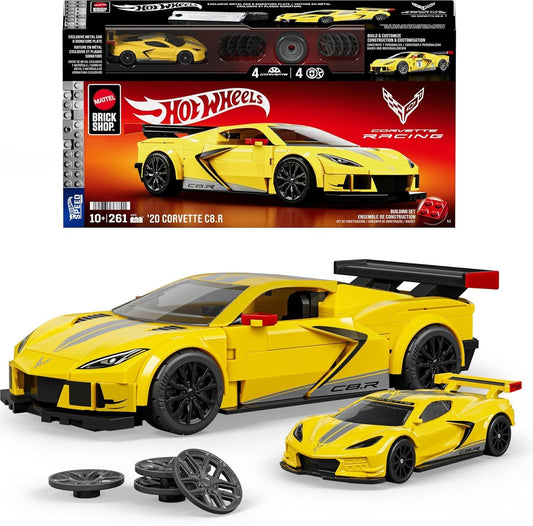 Mattel Brick Shop Hot Wheels SPEED '20 Corvette C8.R 1:32 Scale Model Kit
