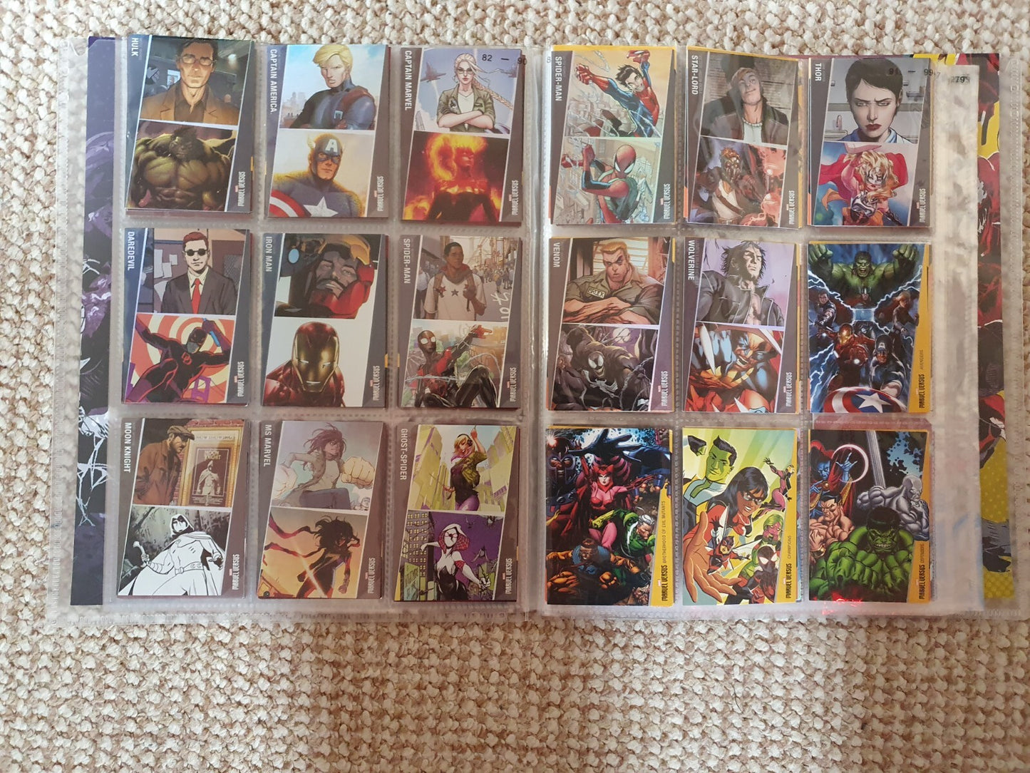Panini Marvel Versus 2023 Series Trading Cards COMPLETE 175 BASE SET in ALBUM