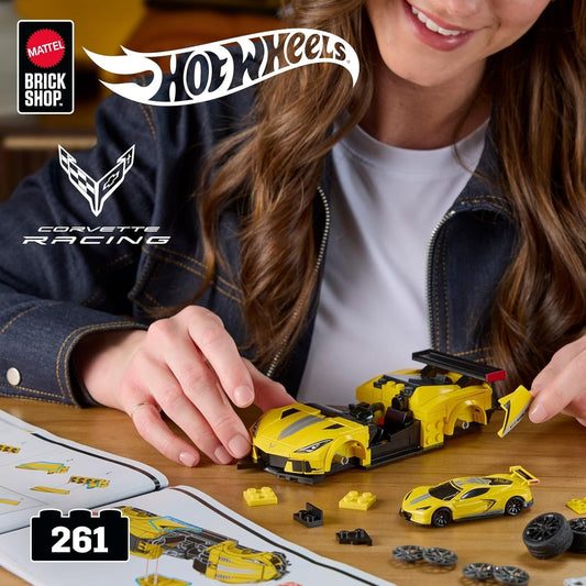 Mattel Brick Shop Hot Wheels SPEED '20 Corvette C8.R 1:32 Scale Model Kit