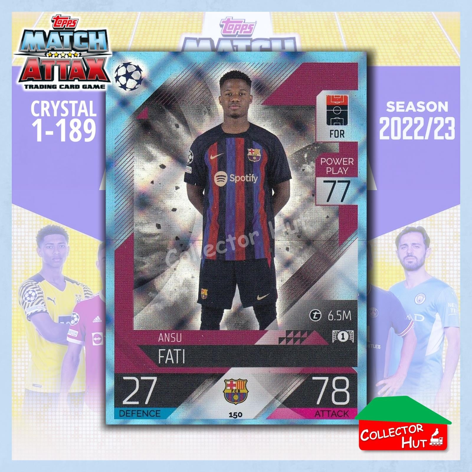 Topps Match Attax Europa Champions League 2022/23 Crystal Parallel Cards 1-189