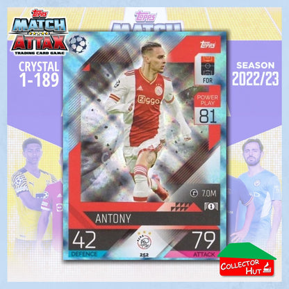 Topps Match Attax Europa Champions League 2022/23 Crystal Parallel Cards 190-387