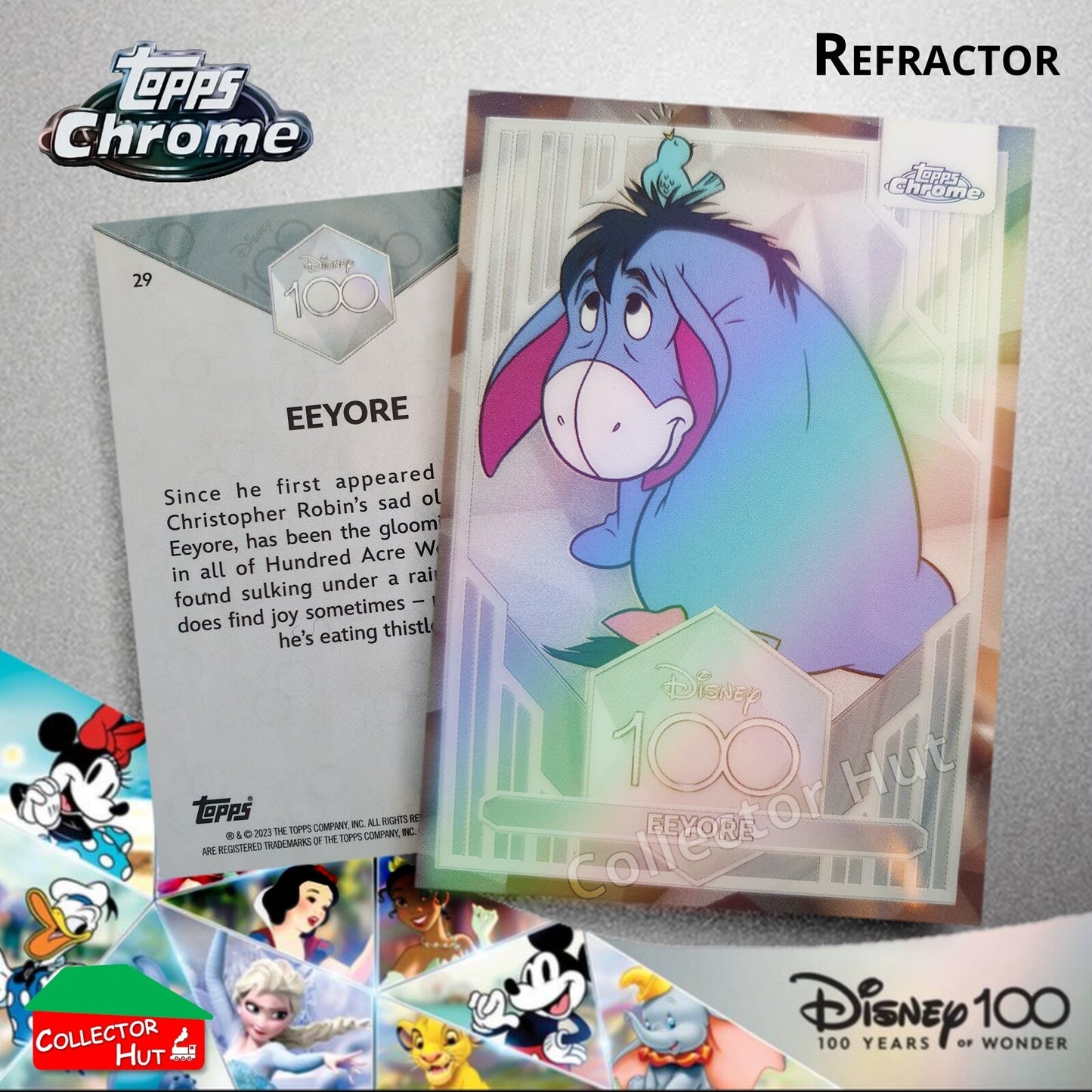 Disney 100 Topps Chrome 2023 REFRACTOR Cards 1-100 Pick Singles