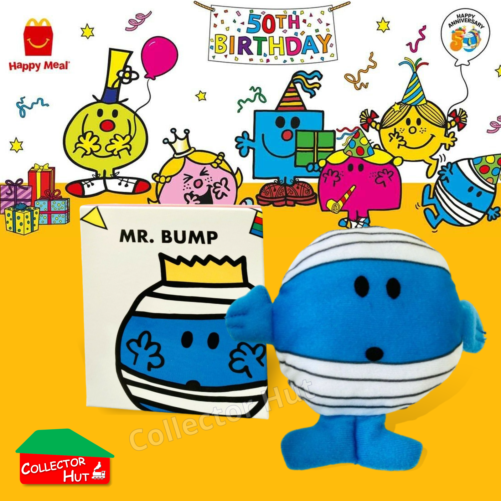McDonalds Happy Meal Mr Men Little Miss 2024 & 2021 50th Anniversary Plush Toys