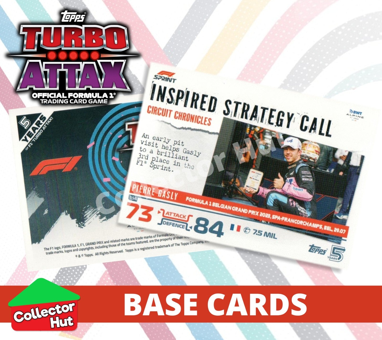 Topps Turbo Attax Formula 1 F1 2024 #1-166 Base Cards YOU CHOOSE