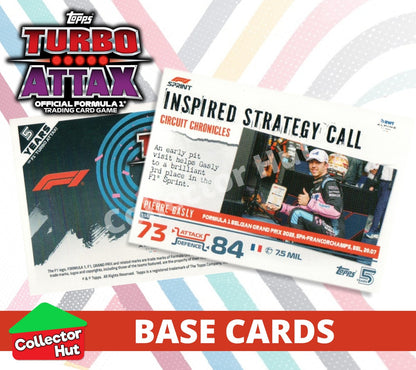 Topps Turbo Attax Formula 1 F1 2024 #1-166 Base Cards YOU CHOOSE