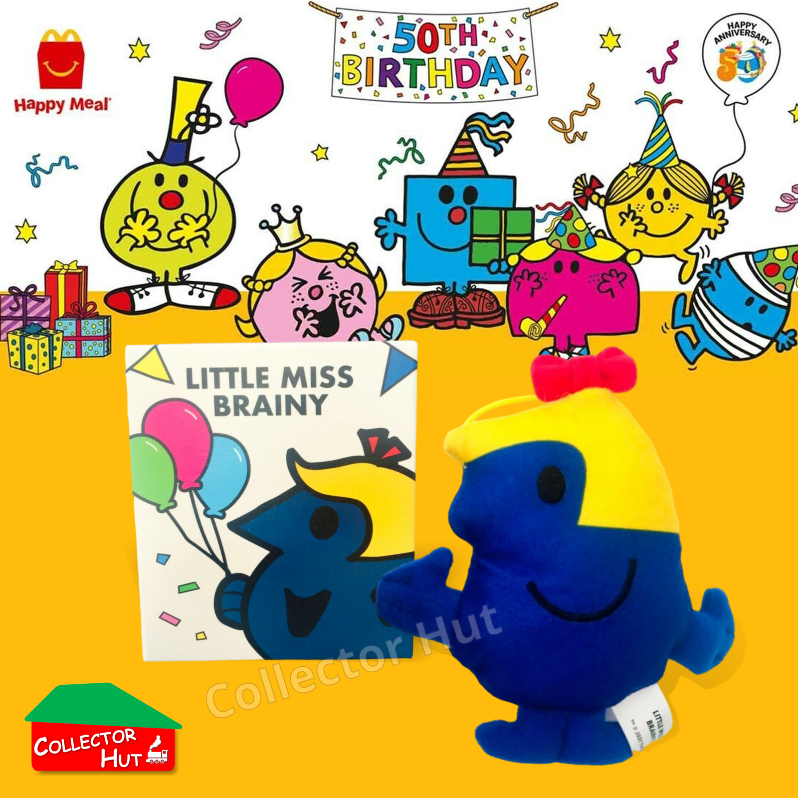 McDonalds Happy Meal Mr Men Little Miss 2024 & 2021 50th Anniversary Plush Toys