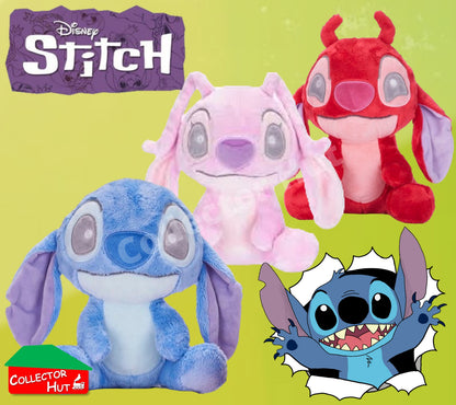 Disney Stitch Snuggletime Plush OFFICIAL Toys 23cm 10" Super Soft Angel Leroy