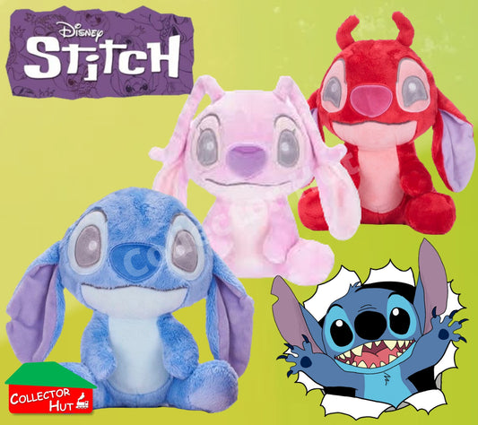 Disney Stitch Snuggletime Plush OFFICIAL Toys 23cm 10" Super Soft Angel Leroy