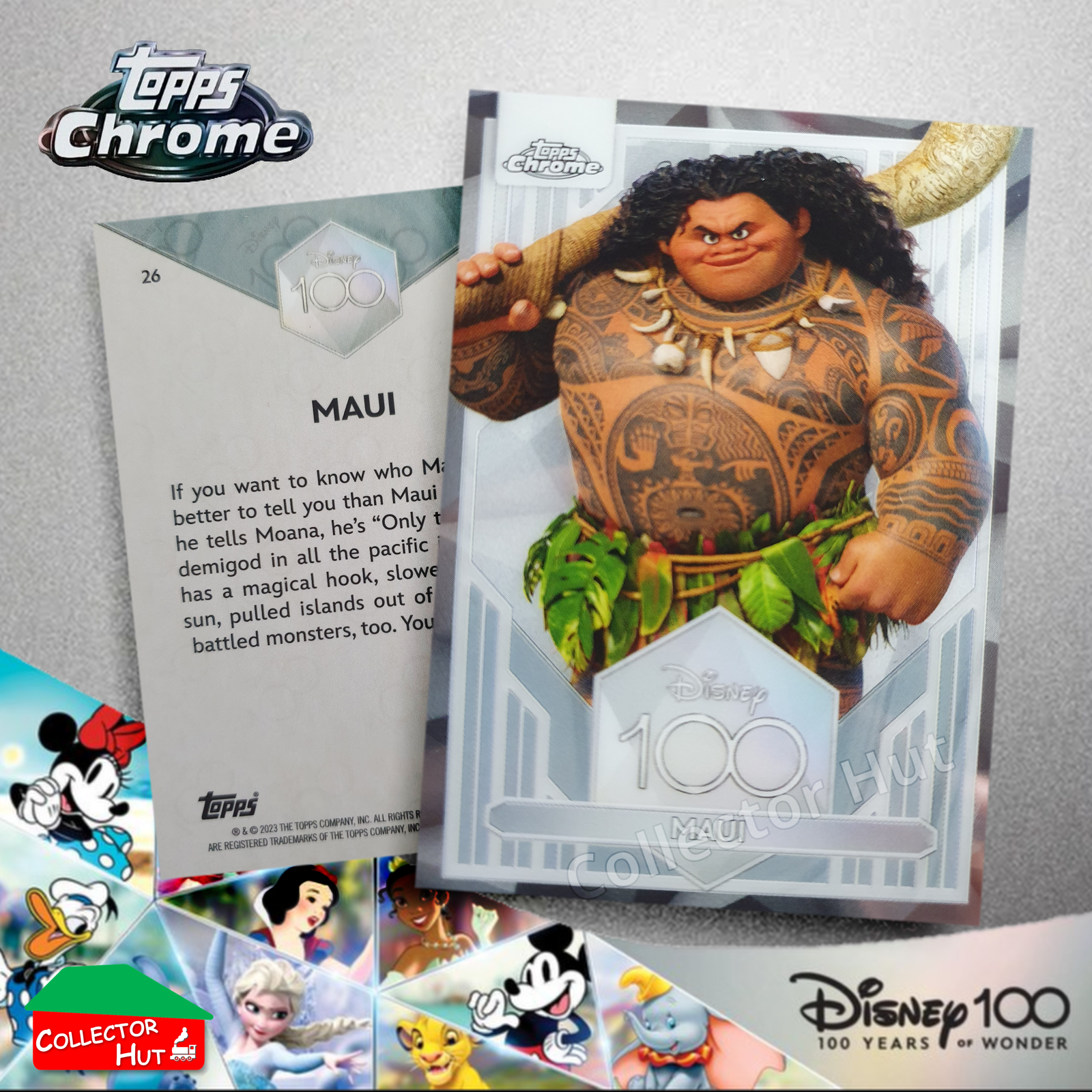 Disney 100 Topps Chrome 2023 Base Cards 1-100 Pick Singles to Complete Your Set