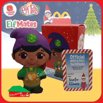 McDonald's Happy Meal 2022 Christmas Elf on the Shelf Plush Toys