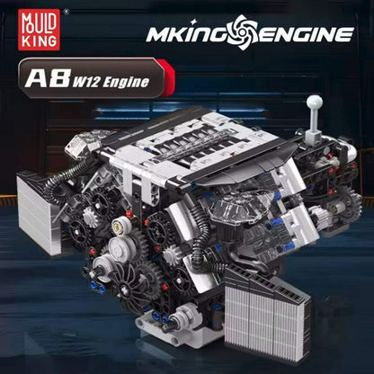 Mould King Technology Motorized Engine Building Block Model Sets