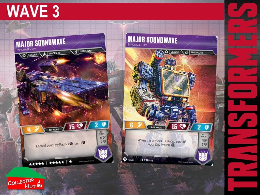 Transformers TCG CHARACTER Trading Cards All Waves