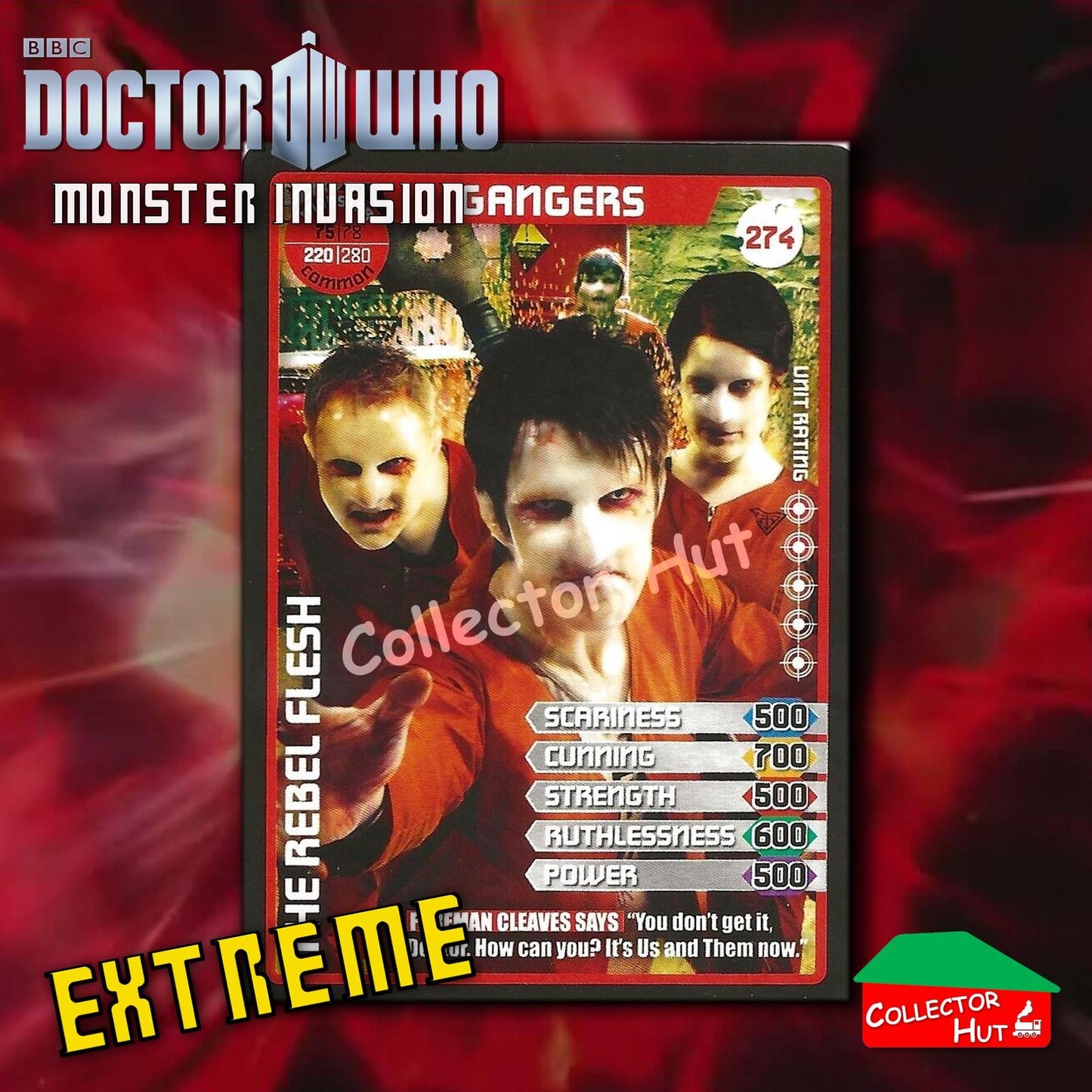 DOCTOR WHO Monster Invasion EXTREME Cards 166-344 New Fresh & Sleeved YOU CHOOSE