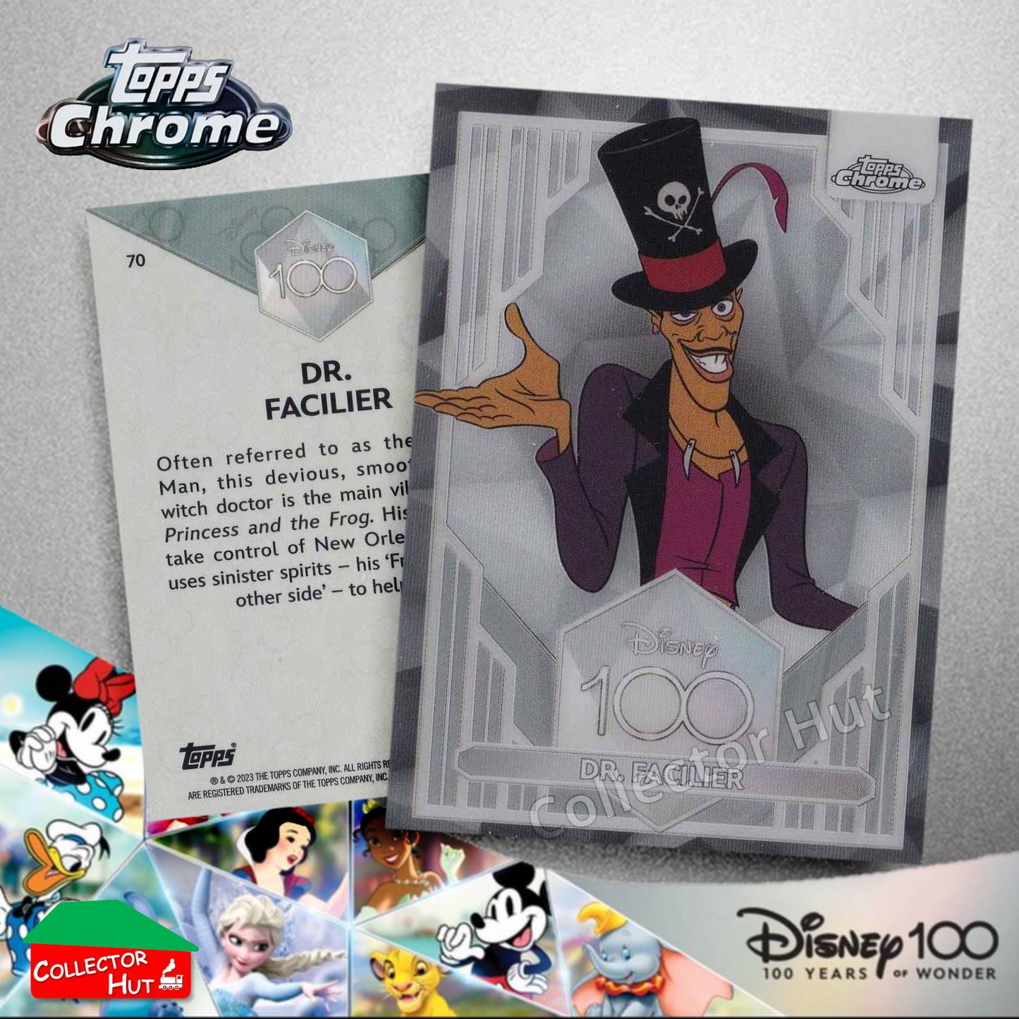 Disney 100 Topps Chrome 2023 Base Cards 1-100 Pick Singles to Complete Your Set