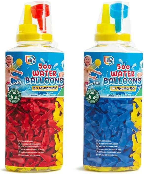 Water Balloons & Filler Nozzle Childrens Summer Outdoor Fun 500 Balloons
