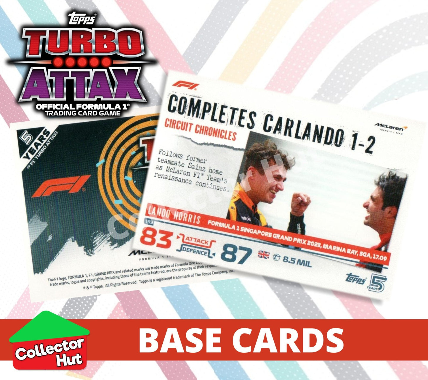 Topps Turbo Attax Formula 1 F1 2024 #1-166 Base Cards YOU CHOOSE