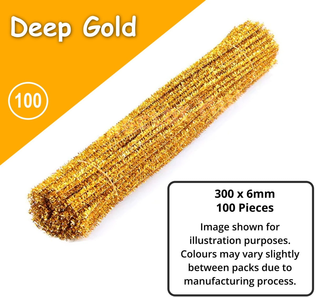 Chenille Craft Stems Pipe Cleaners GLITTER CHRISTMAS 100pcs 30cm x 6mm