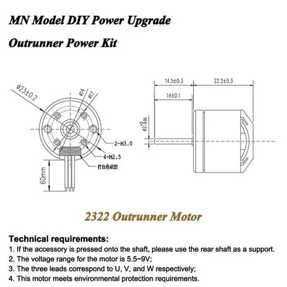 MN82 MN98 MN99 MN168 Brushless Motor Upgrade Kit 2322