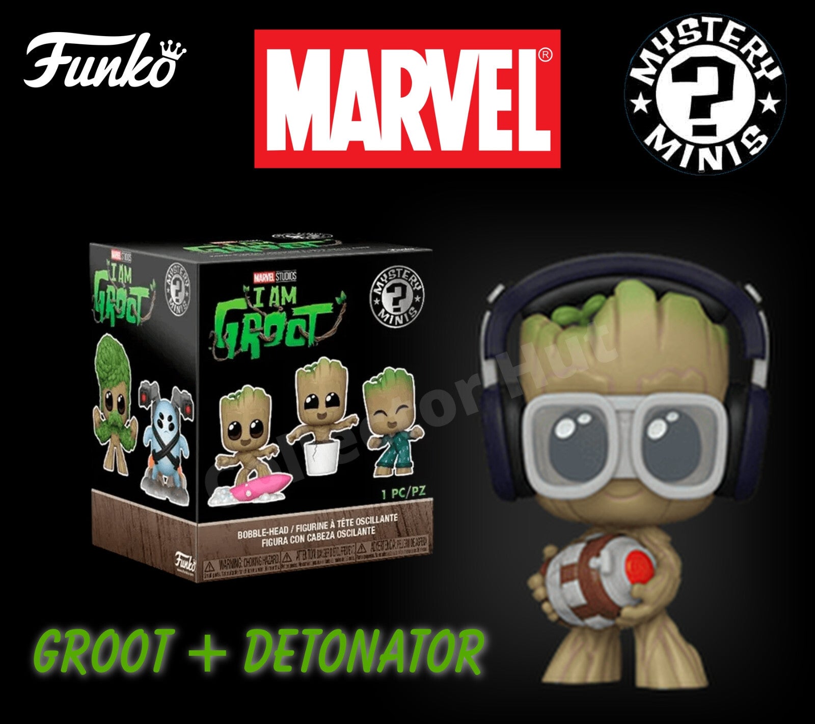 Funko Marvel Mystery Minis I am Groot Bobblehead Figures Guaridans of the Galaxy