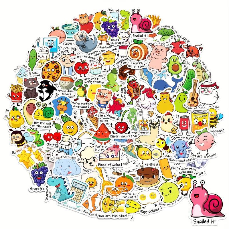 Awesome Stickers Novelty Anime Cartoon Animals Artistic 100's to Choose From
