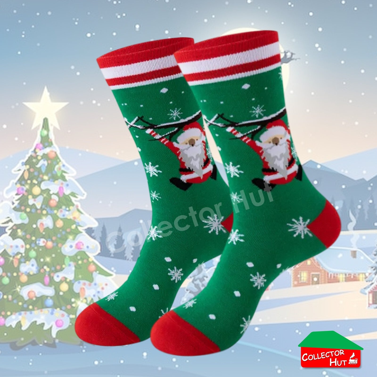 CHRISTMAS SOCKS Cotton Blend Anti-Odor Unisex Crew Socks CUSTOM Gift Set