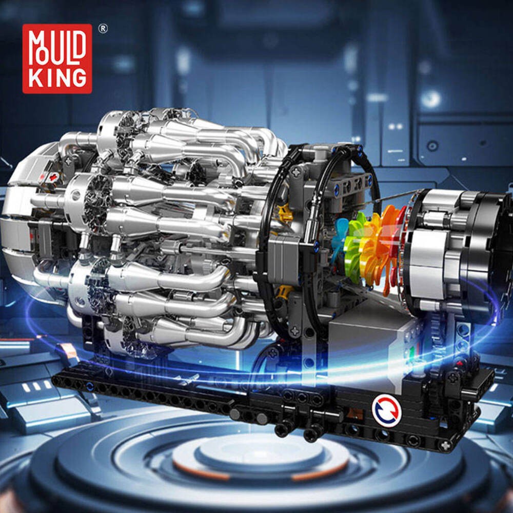Mould King Technology Motorized Engine Building Block Model Sets