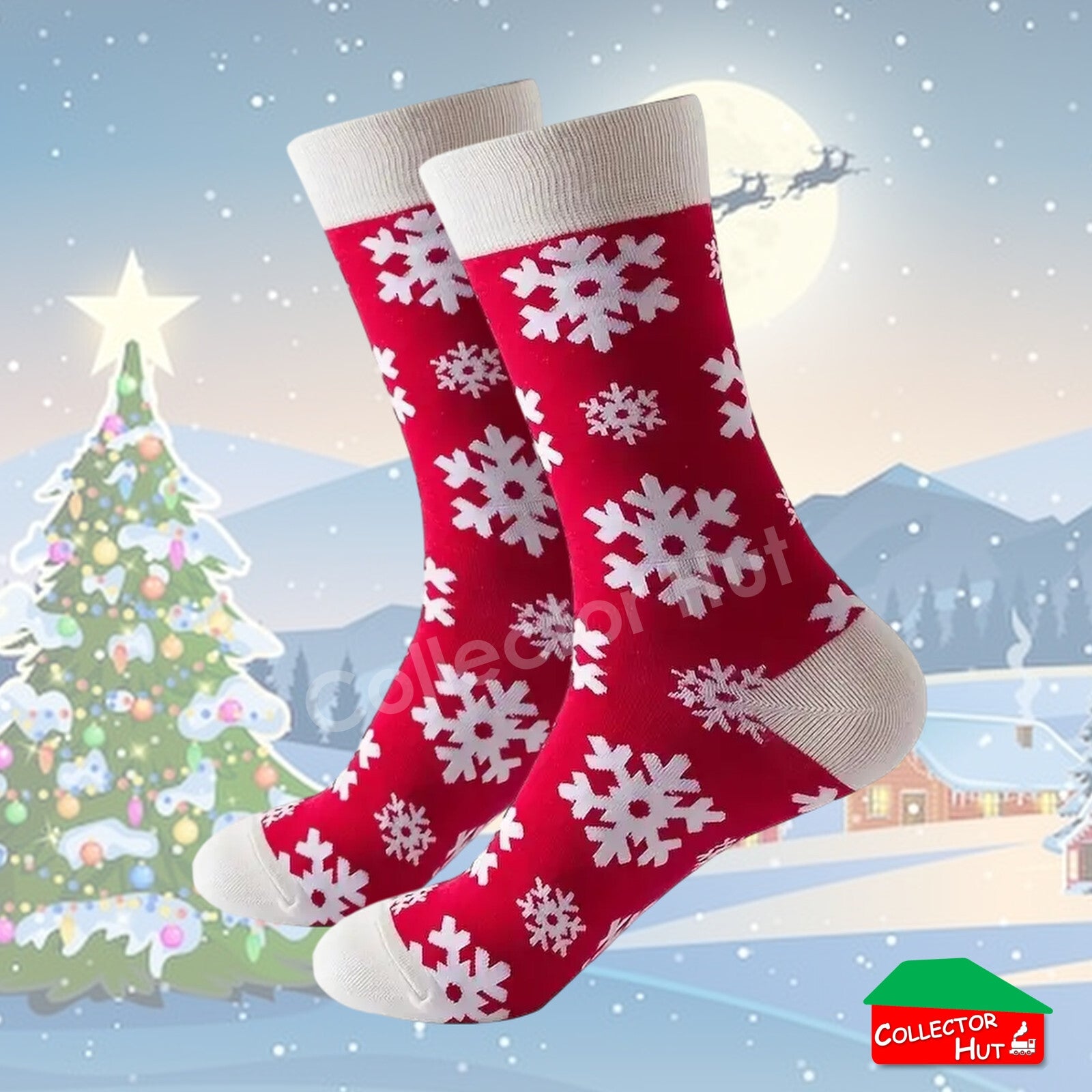 CHRISTMAS SOCKS Cotton Blend Anti-Odor Unisex Crew Socks CUSTOM Gift Set