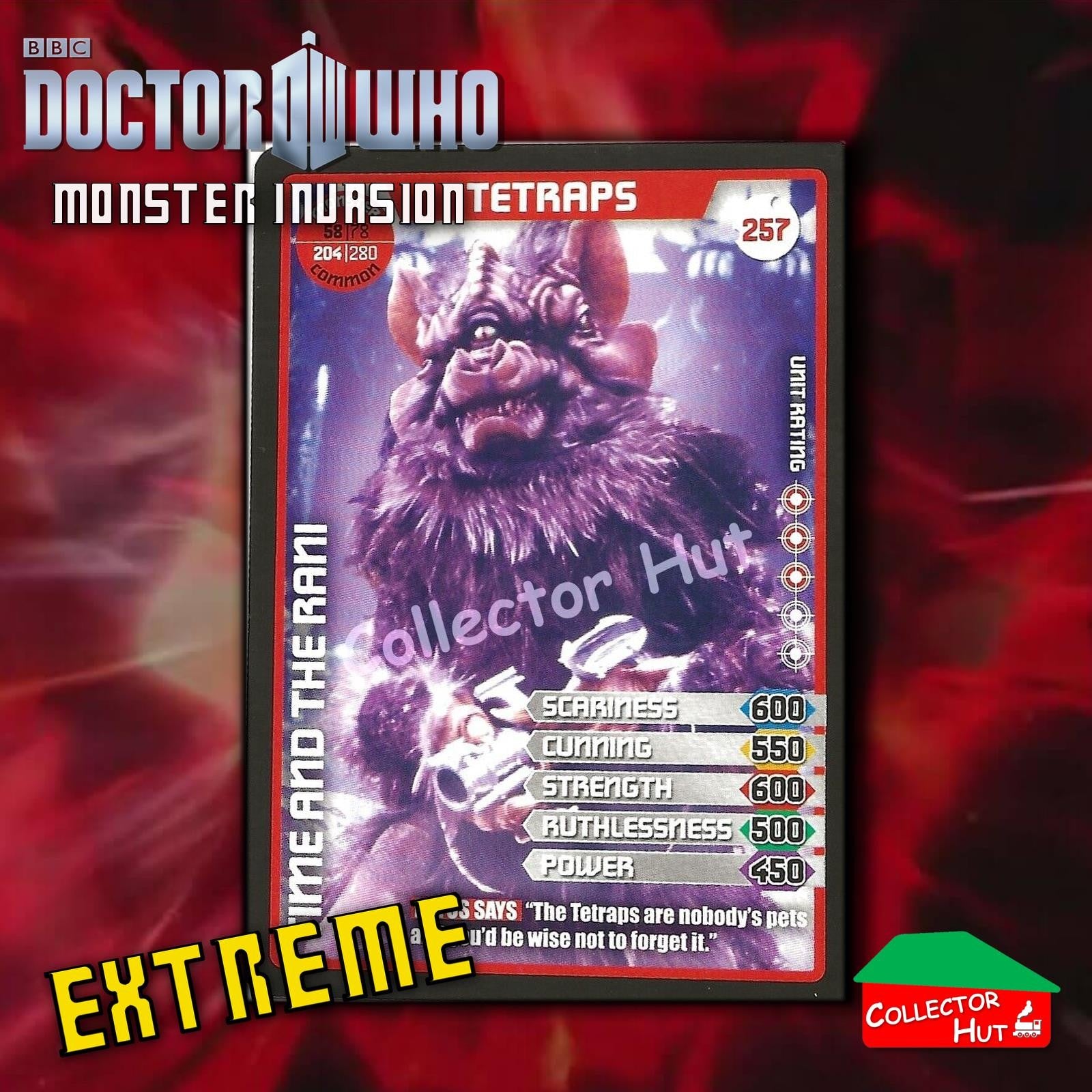 DOCTOR WHO Monster Invasion EXTREME Cards 166-344 New Fresh & Sleeved YOU CHOOSE