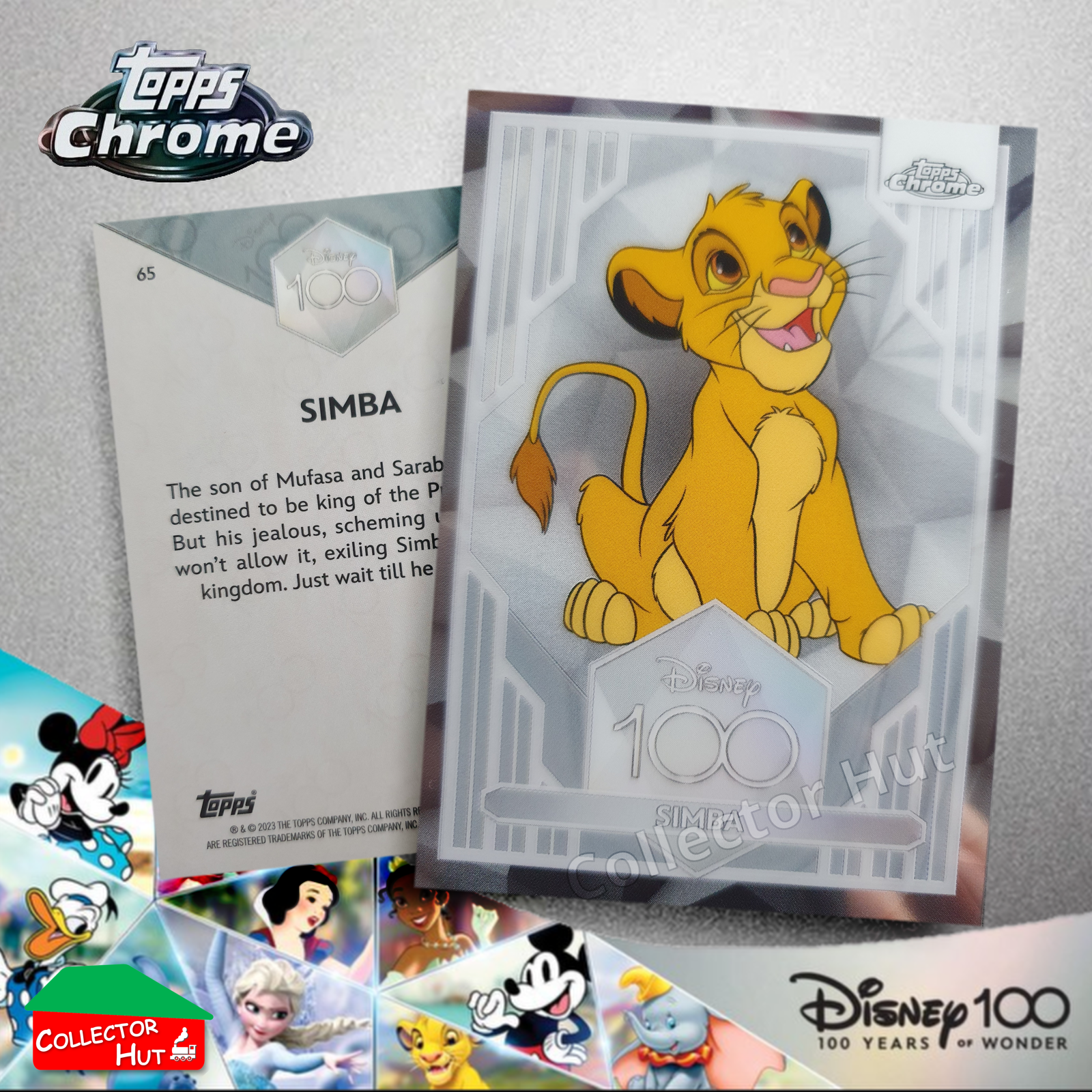 Disney 100 Topps Chrome 2023 Base Cards 1-100 Pick Singles to Complete Your Set