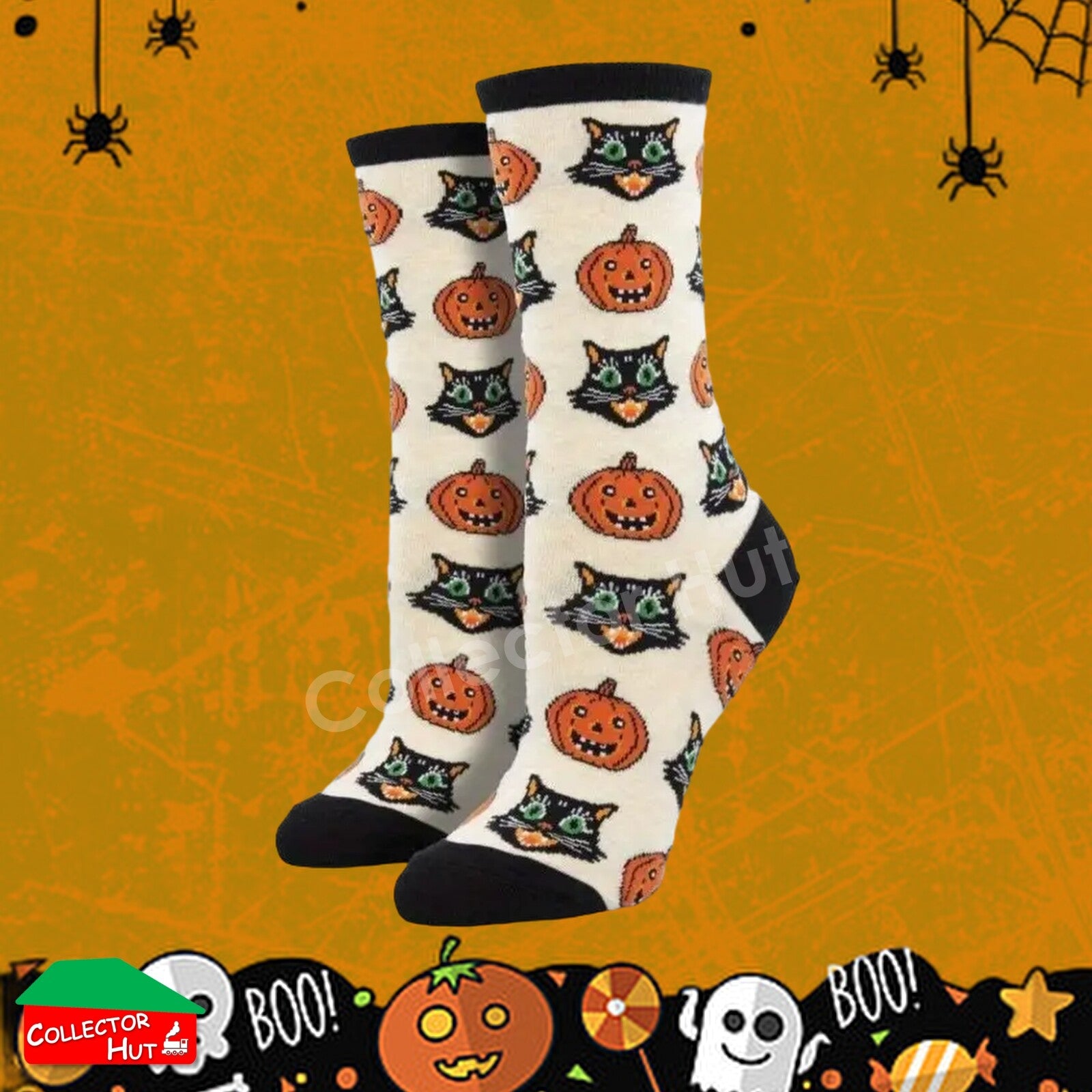 Happy Crew Socks Novelty HALLOWEEN Cotton Blend Anti-Odor Unisex CUSTOM Gift Set