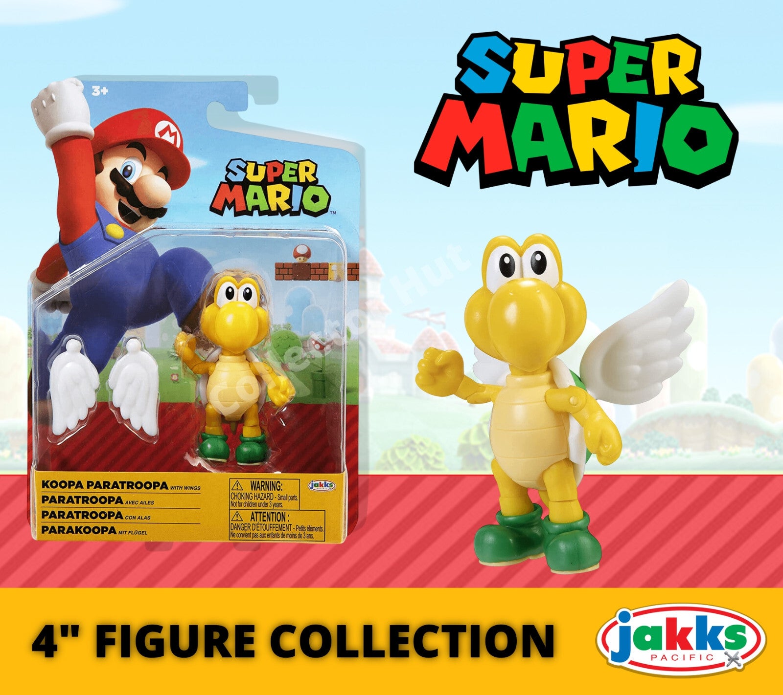 Super Mario 4" Posable Figure with Accessories Collection Jakks Pacfic
