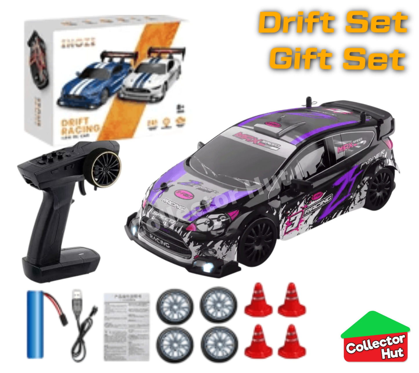 Drift RC Car 1:24 Scale High Speed Remote Control 4WD 2.4Ghz GIFT BOXED