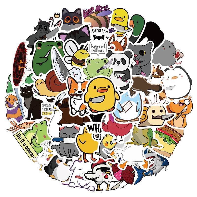 Awesome Stickers Novelty Anime Cartoon Animals Artistic 100's to Choose From